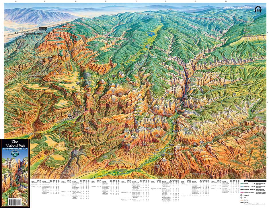 Zion National Park Elevation Map - Lenna Nicolle